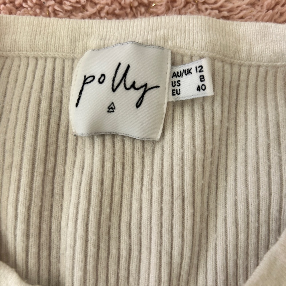 Polly Women's Cream Long Sleeve Top